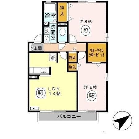 英賀保駅 徒歩18分 2階の物件間取画像